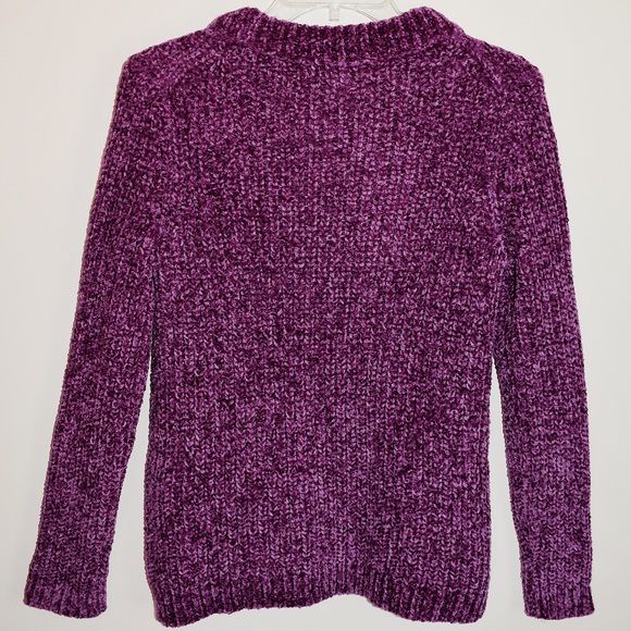 Talbots Purple Cozy Chenille Knit Sweater - Picture 4 of 6